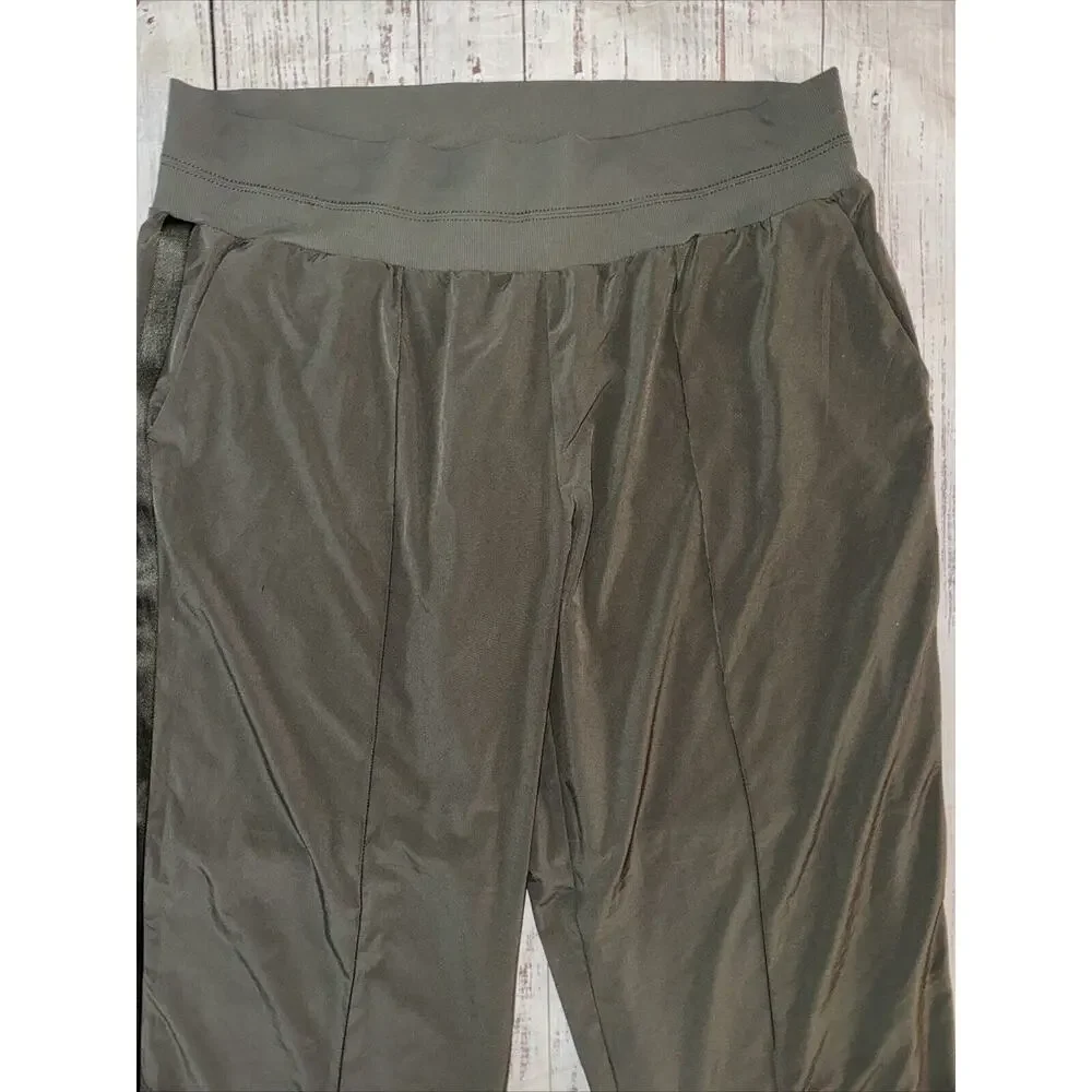 Athleta Women’s Nolita Wide‎ Leg Dark Green Pants Pull On Comfort Size 20